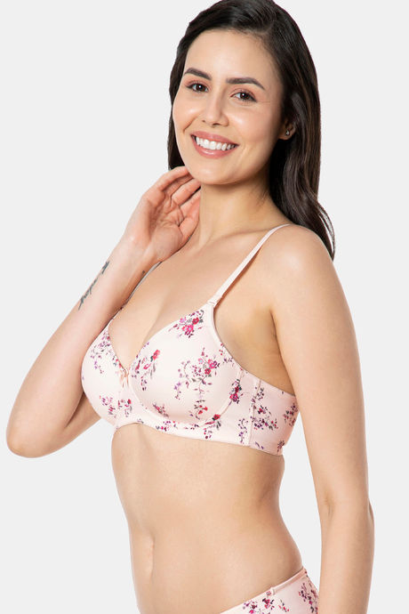 Amante Padded Non Wired Full Coverage T-Shirt Bra - Rosewater Pr — image 2